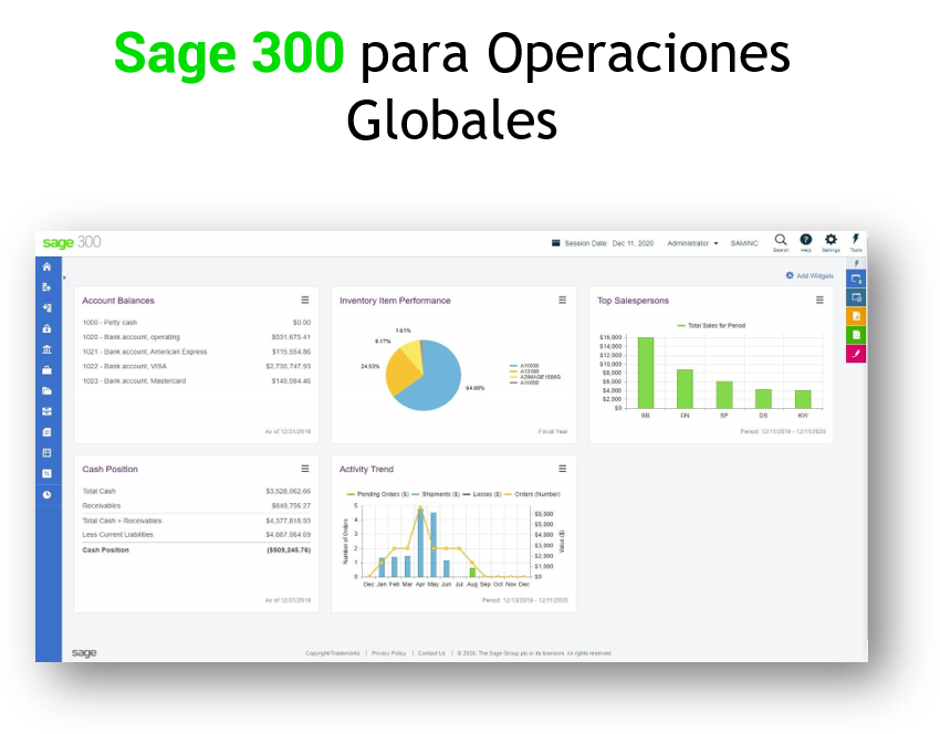 Sage 300 para operaciones Globales Sage 300 para operaciones Globales